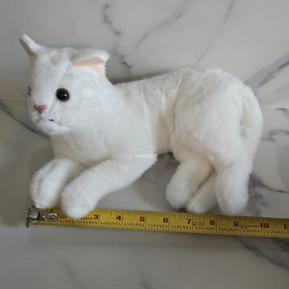 NIB - White Plush Cat Toy with Red Heart